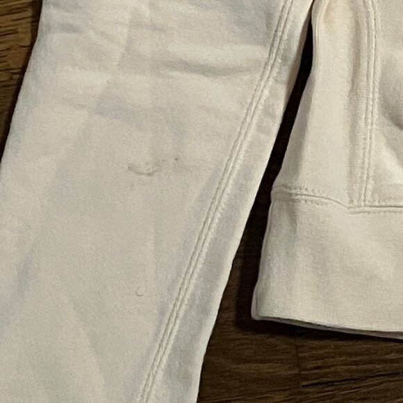 Triple Five Soul cream fitted long-sleeved hooded sweatshirt kangaroo pocket XS - Picture 8 of 9